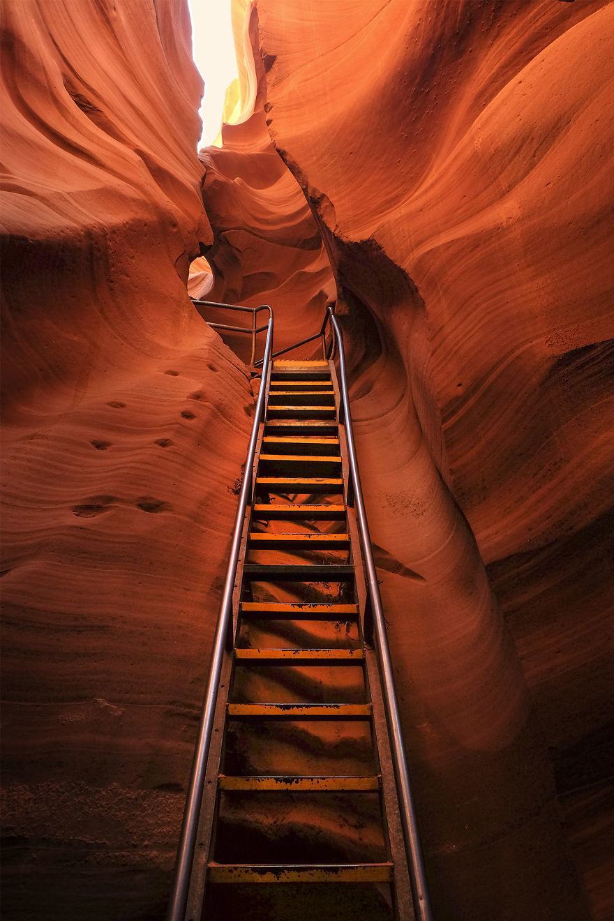 лестница в каньоне Антилопы 