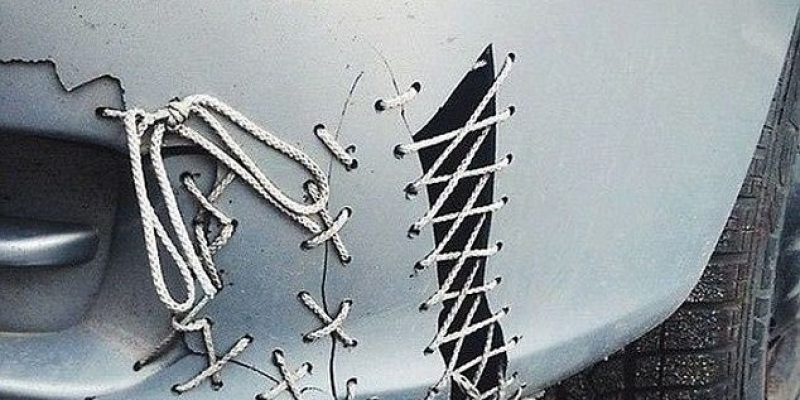 Креативный и дешевый ремонт автомобиля