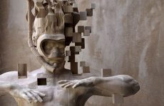 «Неровные скульптуры» с деревянными пикселями